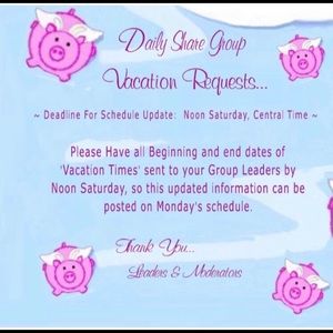 The Flying Pigs 🐷🐽 Vacation Request Page